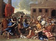 POUSSIN, Nicolas The Rape of the Sabine Women sg painting